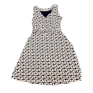 Boden Lois Dress 4P Sleeveless Navy Floral A-Line Knee Length Summer Dress